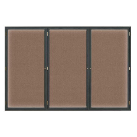 United Visual Products Open Faced Traditional Corkboard, 24x18" UV640A-BLACK-SURF